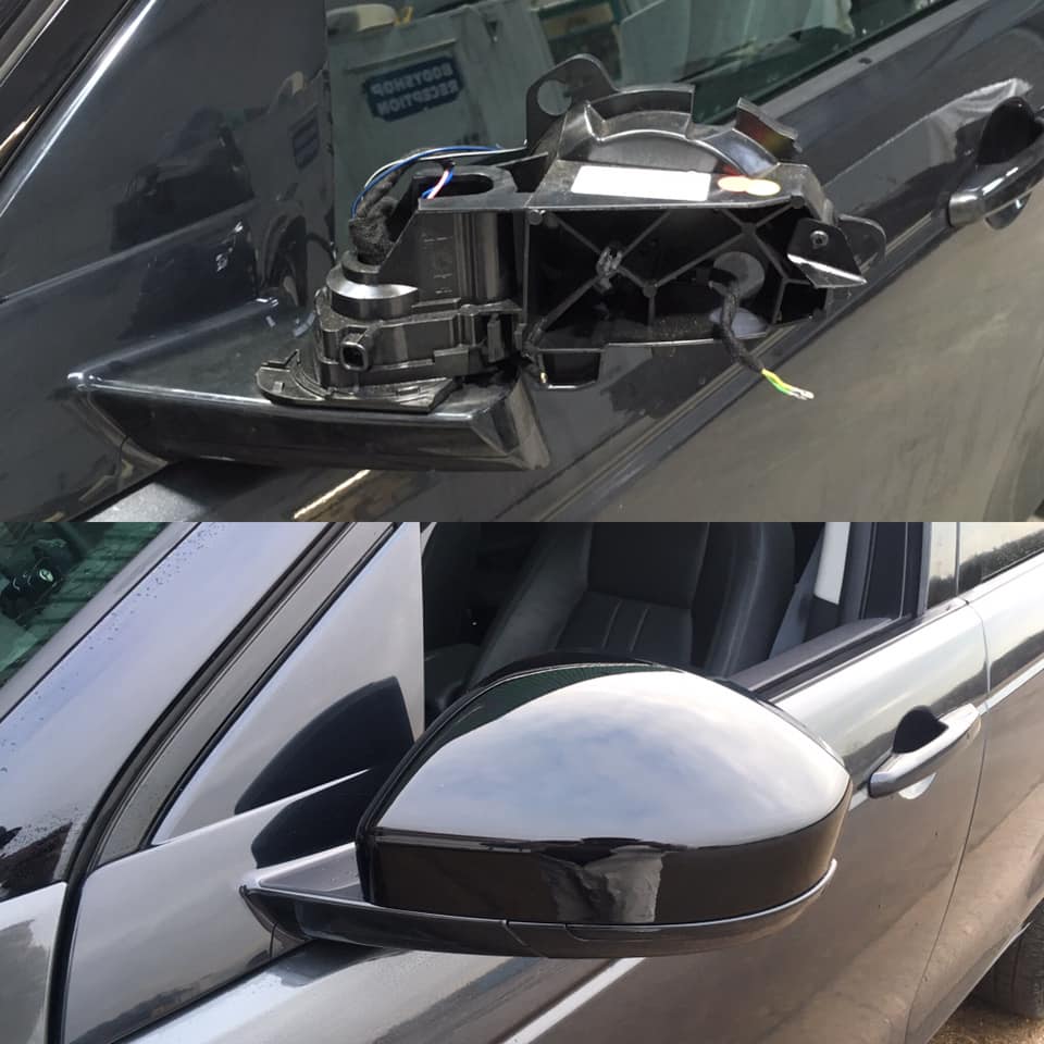wing mirror before and after